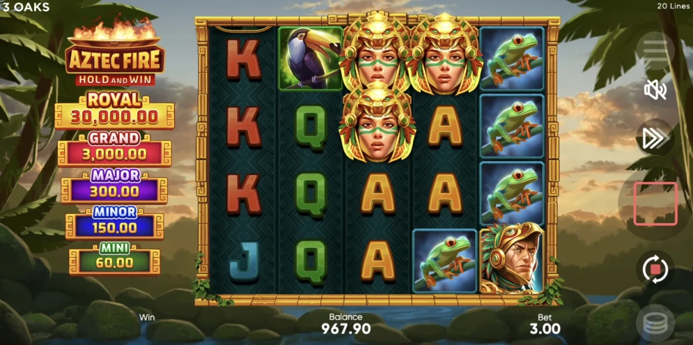 Aztec Fire: Hold and Win Slot